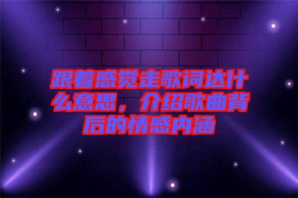 跟著感覺走歌詞達什么意思，介紹歌曲背后的情感內涵