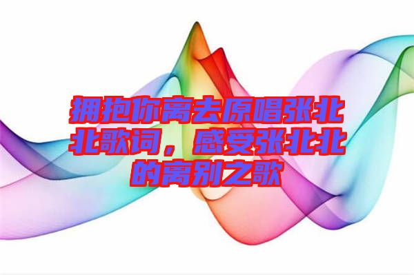擁抱你離去原唱張北北歌詞，感受張北北的離別之歌
