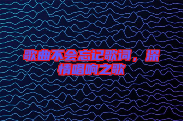 歌曲不會忘記歌詞,深情唱響之歌