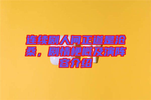連續劇人間正道是滄桑,劇情梗概及演陣容介紹