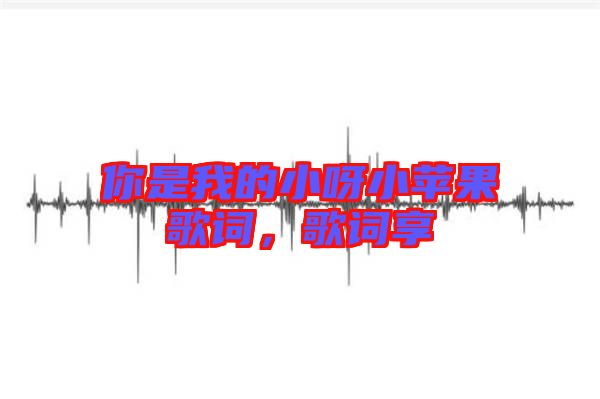 你是我的小呀小蘋果歌詞,歌詞享