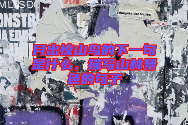 月出驚山鳥的下一句是什么,描寫山林景色的句子