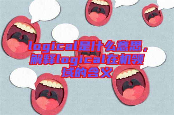 logical是什么意思,解釋logical在機領域的含義