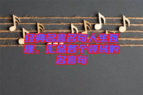 經(jīng)典名言名句人生哲理,匯總各個領(lǐng)域的名言句