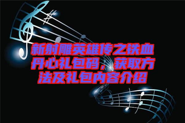 新射雕英雄傳之鐵血丹心禮包碼,獲取方法及禮包內(nèi)容介紹