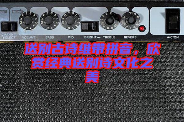 送別古詩維帶拼音,欣賞經典送別詩文化之美