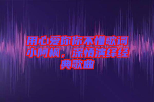 用心愛你你不懂歌詞小阿楓,深情演繹經典歌曲