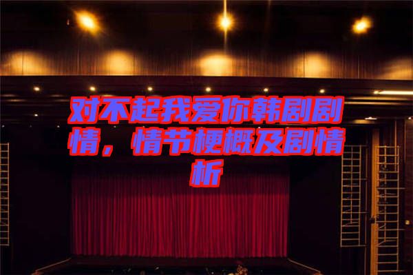 對不起我愛你韓劇劇情,情節梗概及劇情析