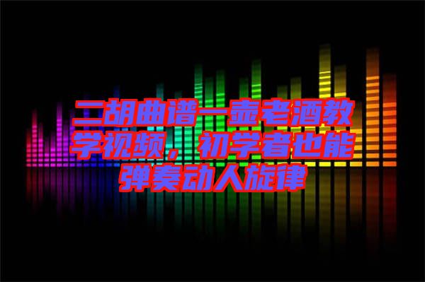 二胡曲譜一壺老酒教學視頻,初學者也能彈奏動人旋律