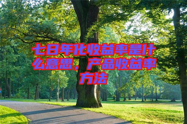 七日年化收益率是什么意思,產品收益率方法