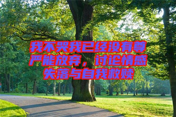 我不哭我已經(jīng)沒有尊嚴(yán)能放棄,討論情感失落與自我救贖