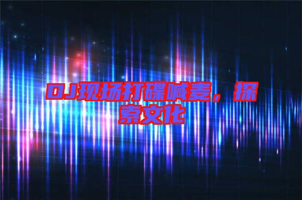 DJ現場打碟喊麥,探索文化