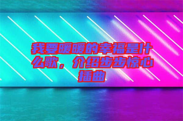 我要暖暖的幸福是什么歌,介紹步步驚心插曲
