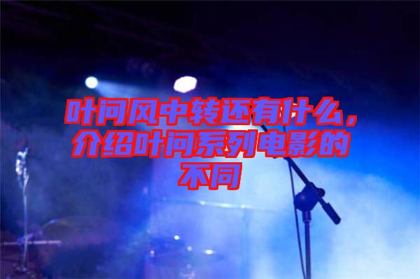 葉問風中轉還有什么,介紹葉問系列電影的不同