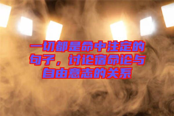 一切都是命中注定的句子,討論宿命論與自由意志的關(guān)系