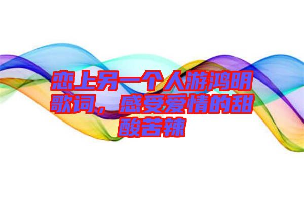 戀上另一個(gè)人游鴻明歌詞,感受愛情的甜酸苦辣