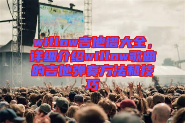 willow吉他譜大全,詳細(xì)介紹willow歌曲的吉他彈奏方法和技巧