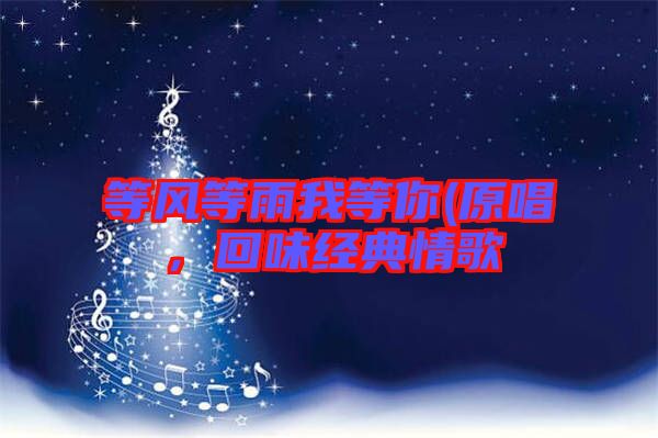 等風等雨我等你(原唱，回味經典情歌
