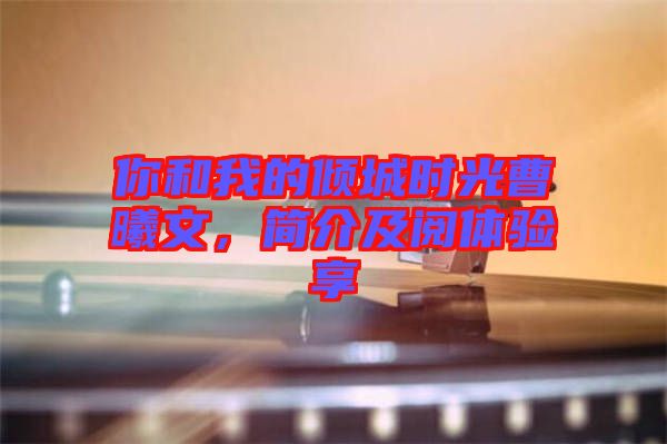 你和我的傾城時光曹曦文,簡介及閱體驗享