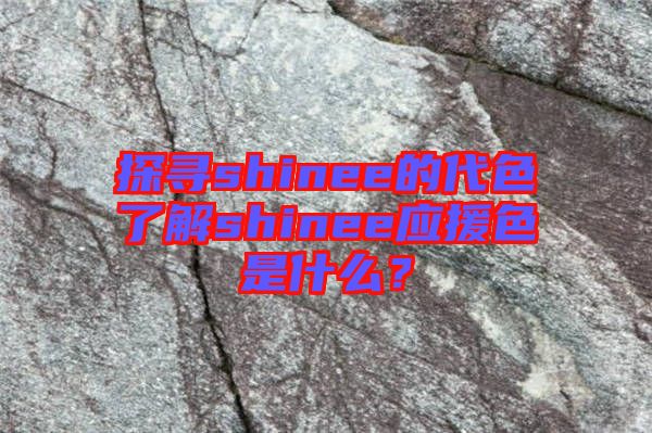 探尋shinee的代色了解shinee應(yīng)援色是什么?