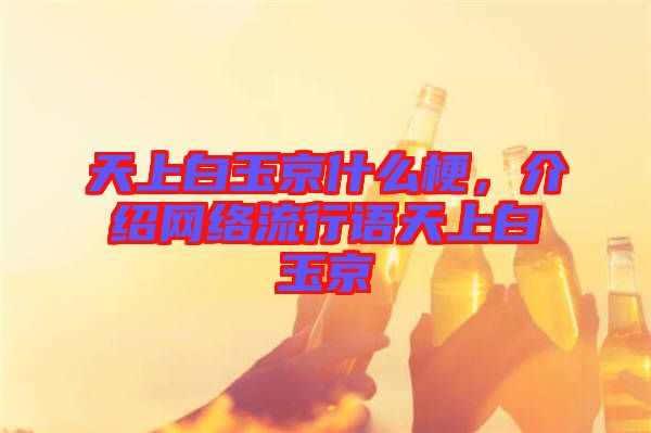 天上白玉京什么梗,介紹網絡流行語天上白玉京