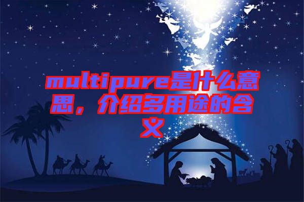 multipure是什么意思,介紹多用途的含義