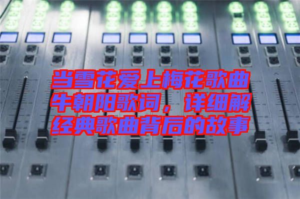 當雪花愛上梅花歌曲牛朝陽歌詞,詳細解經(jīng)典歌曲背后的故事