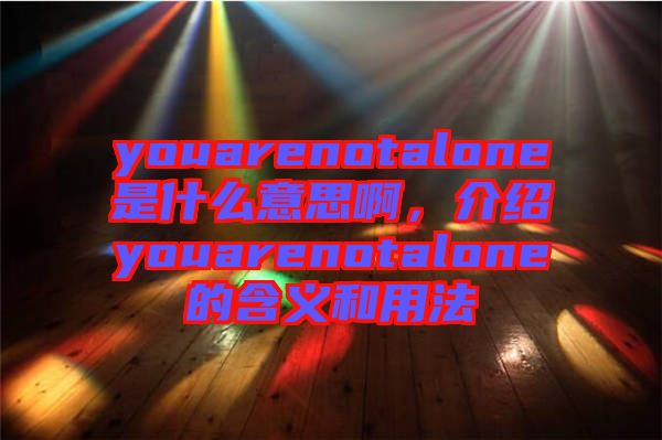 youarenotalone是什么意思啊,介紹youarenotalone的含義和用法