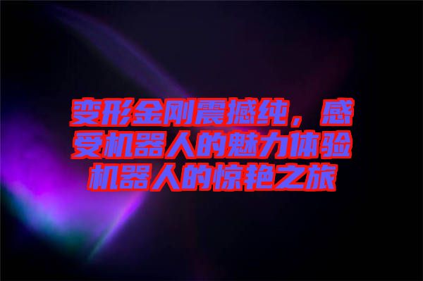 變形金剛震撼純,感受機器人的魅力體驗機器人的驚艷之旅