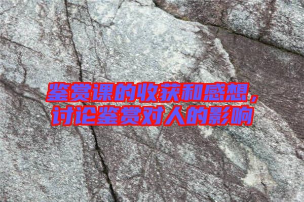 鑒賞課的收獲和感想,討論鑒賞對(duì)人的影響