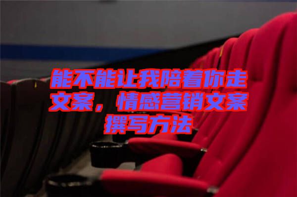 能不能讓我陪著你走文案,情感營(yíng)銷文案撰寫(xiě)方法