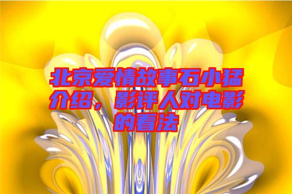 北京愛情故事石小猛介紹,影評人對電影的看法