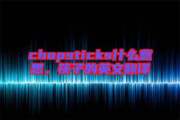 chopsticks什么意思,筷子的英文翻譯