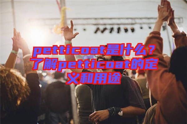petticoat是什么?了解petticoat的定義和用途
