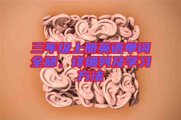 三年級(jí)上冊(cè)英語(yǔ)單詞全部,詳細(xì)列及學(xué)習(xí)方法