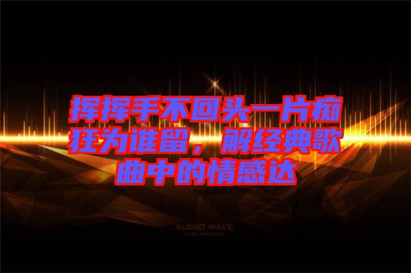 揮揮手不回頭一片癡狂為誰留,解經典歌曲中的情感達