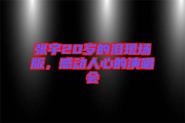 張宇20歲的淚現場版,感動人心的演唱會