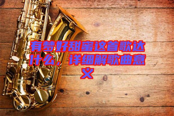 有夢(mèng)好甜蜜這首歌達(dá)什么,詳細(xì)解歌曲意義