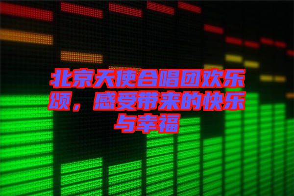 北京天使合唱團(tuán)歡樂頌,感受帶來的快樂與幸福
