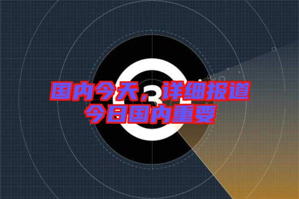 國內(nèi)今天,詳細報道今日國內(nèi)重要