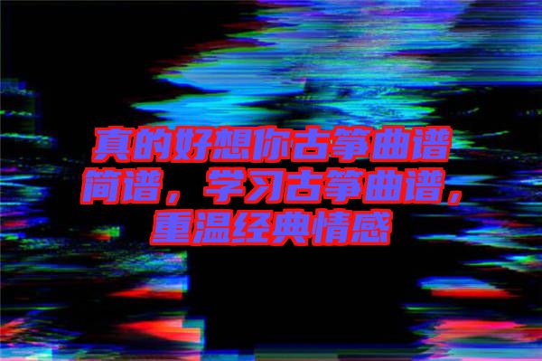真的好想你古箏曲譜簡譜，學習古箏曲譜，重溫經(jīng)典情感