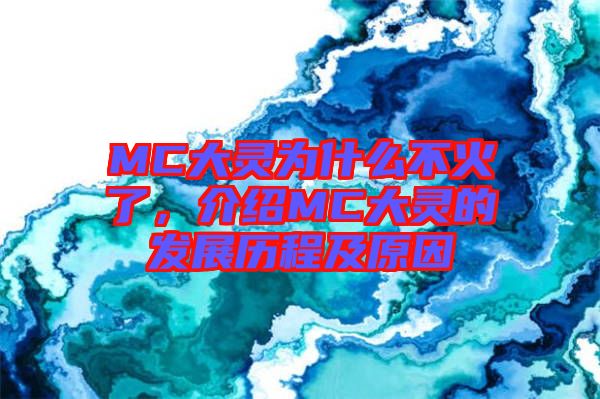 MC大靈為什么不火了,介紹MC大靈的發(fā)展歷程及原因