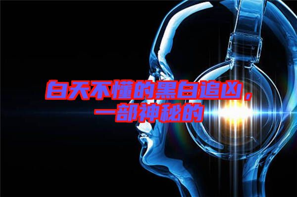 白天不懂的黑白追兇,一部神秘的
