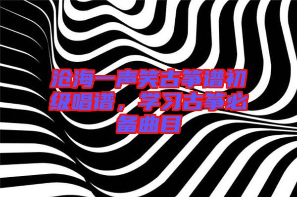 滄海一聲笑古箏譜初級唱譜,學習古箏必備曲目