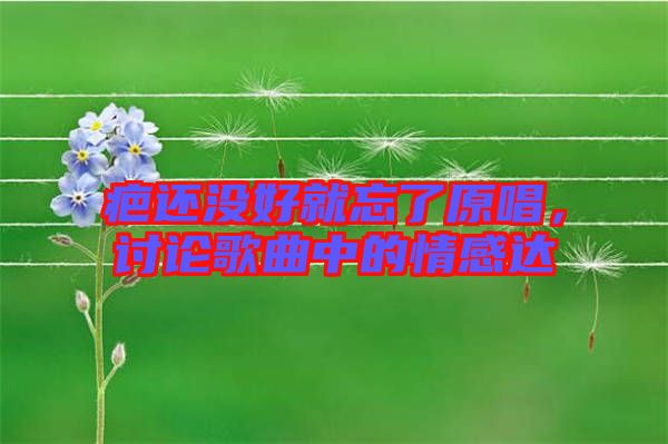 疤還沒好就忘了原唱,討論歌曲中的情感達