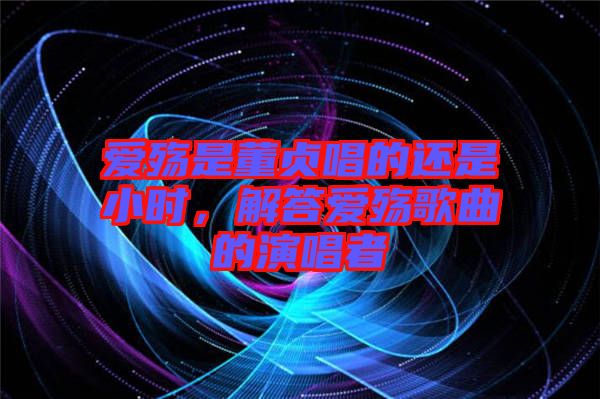 愛殤是董貞唱的還是小時,解答愛殤歌曲的演唱者