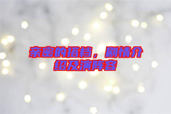 親密的搭檔,劇情介紹及演陣容