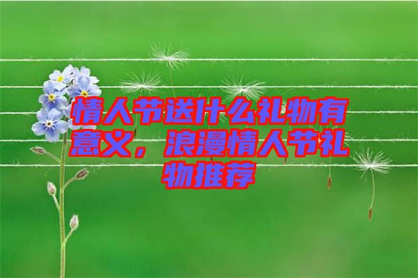 情人節送什么禮物有意義，浪漫情人節禮物推薦