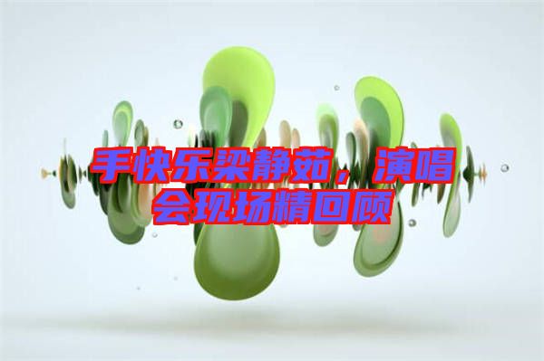手快樂梁靜茹,演唱會現(xiàn)場精回顧