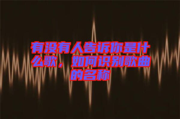 有沒有人告訴你是什么歌,如何識(shí)別歌曲的名稱